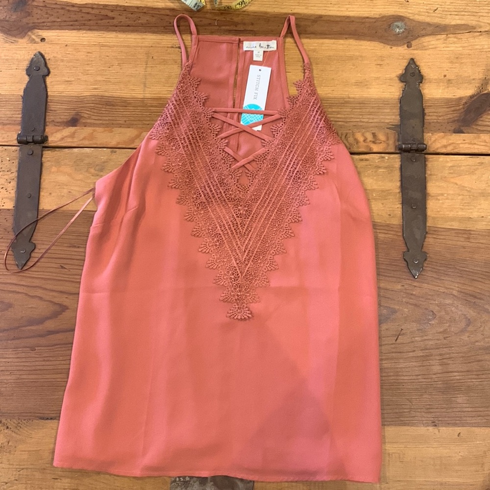 NWT Nine Britton Stitch Fix size medium mauve tank top